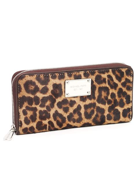 michael kors leopard print wallet|leather michael kors wallet women.